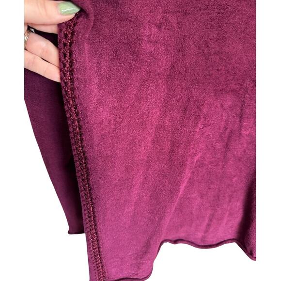 Johnny Was The Chenille Sweater Classic Whipstitch Pullover Burgundy Size Large - Picture 7 of 13